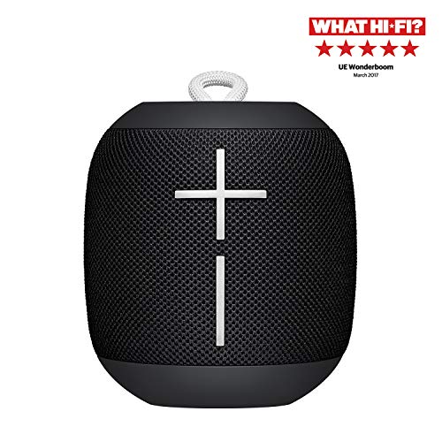 Ultimate Ears Wonderboom Altavoz Portátil Inalámbrico Bluetooth, Sonido Envolvente de 360°, Impermeable, Conexión de 2 Altavoces para Sonido Potente, Batería de 10 h, color Negro