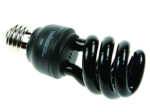 Velleman T3 Mini Espiral Lámpara Ahorro De Energía, color negro, compacta fluorescente, e27