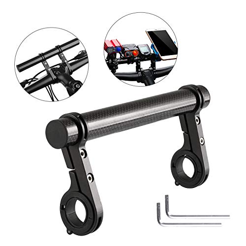 Yizhet Soporte Manillar Bicicleta Extensor de Manillar para Bici Soporte de Extensión con Abrazaderas Dobles,Soporte para Luz de Bicicleta MTB, GPS, Teléfono, Velocímetro (Negro) (Aluminum Alloy) Yizhet Soporte Manillar Bicicleta Extensor de Manillar para Bici Soporte de Extensión con Abrazaderas Dobles,Soporte para Luz de Bicicleta MTB, GPS, Teléfono, Velocímetro (Negro) (Aluminum Alloy)