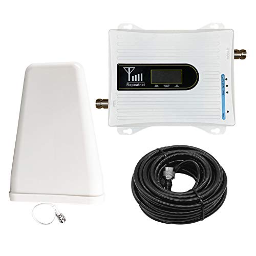 20A-GDW Amplificador de señal de teléfono celular de banda triple 2G 3G 4G 900/1800/2100 MHz Conjunto de antena de repetidor de señal celular móvil