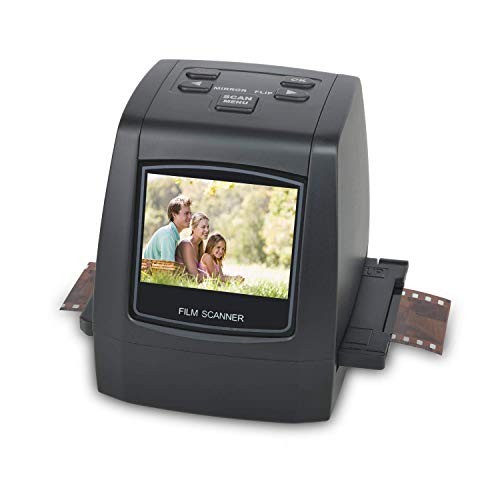 22MP Escáner de negativos y diapositivas , Convertidor digital con 2,4"LCD para 35 mm/ Super 8/ 110/ 126 película