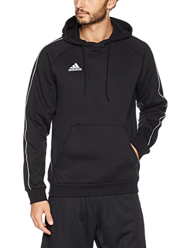 adidas Core18 Hoody Sudadera con Capucha, Hombre, Negro (Negro/Blanco), L adidas Core18 Hoody Sudadera con Capucha, Hombre, Negro (Negro/Blanco), L