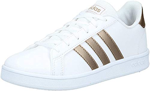 adidas Grand Court K, Zapatillas de Tenis Unisex Niños, Multicolor Ftwwht Coppmt Glopnk 000, 38 2/3 EU