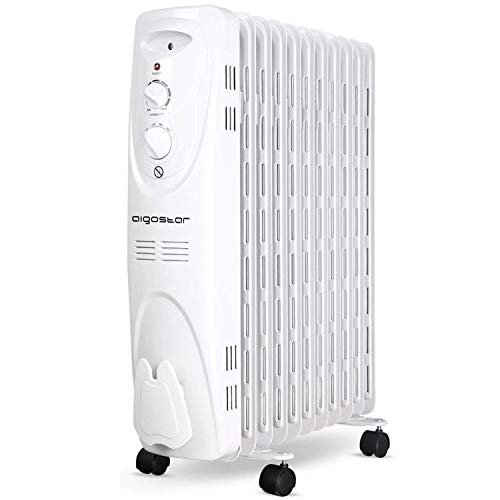 Aigostar Pangpang 33IEJ – Radiador de aceite de 11 elementos, 2300 Watios, dispone de 3 ajustes de potencia y control termostático de temperatura. Diseño exclusivo. Aigostar Pangpang 33IEJ – Radiador de aceite de 11 elementos, 2300 Watios, dispone de 3 ajustes de potencia y control termostático de temperatura. Diseño exclusivo.