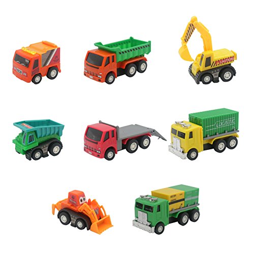 Akokie Modelos de Vehículos Camiones Set Juguetes Coche de Plástico para Niños de 3 4 5 6