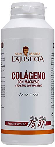 Ana Maria Lajusticia - Colágeno con magnesio – 450 comprimidos articulaciones fuertes y piel tersa. Regenerador de tejidos con colageno hidrolizado tipo 1 y tipo 2. Envase para 75 días de tratamiento.
