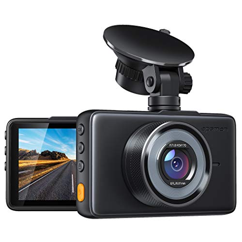 APEMAN Cámara de Coche Dash CAM 1080P FHD DVR Pantalla LCD de 3 Pulgadas 170°Gran AngularG-Sensor, WDR, Monitor de Aparcamiento, Grabación en Bucle, Detección de Movimiento