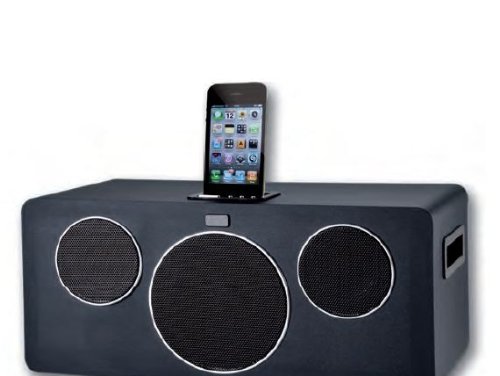 Approx SP07 - Altavoz con purto Dock para Apple iPhone y iPod (52 W RMS, 30 Hz - 20 KHz, 2.1), Color Negro
