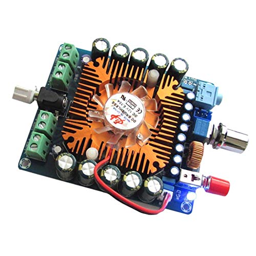 ARCELI Tablero del Amplificador de Potencia Digital TDA7850 4 Canales 50W x 4 Tablero del Amplificador de Alta fidelidad con Sistema de enfriamiento de Control de Temperatura