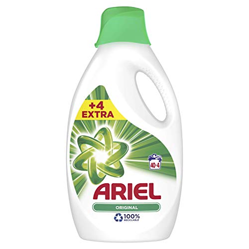 Ariel Original - Detergente líquido 2.42 l, 44 lavados, buen poder quitaimanchas, incluso a 30 °C