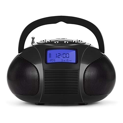 August SE20 – Radio FM Portátil con MP3 y Alarma Despertador – Lector de Tarjetas, Puerto USB y Conexión Auxiliar August SE20 – Radio FM Portátil con MP3 y Alarma Despertador – Lector de Tarjetas, Puerto USB y Conexión Auxiliar