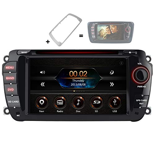 AWESAFE Radio Coche 7 Pulgadas con Pantalla Táctil 2 DIN para VW Seat Ibiza 2009–2013, Autoradio con Bluetooth/GPS/FM/RDS/CD DVD/USB/SD, Apoyo Mandos Volante, Mirrorlink y Aparcacimiento AWESAFE Radio Coche 7 Pulgadas con Pantalla Táctil 2 DIN para VW Seat Ibiza 2009–2013, Autoradio con Bluetooth/GPS/FM/RDS/CD DVD/USB/SD, Apoyo Mandos Volante, Mirrorlink y Aparcacimiento