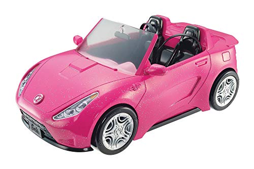Barbie- Convertible Car Coche descapotable, Color rosa, 35 x 16x 18 cm (Mattel DVX59)