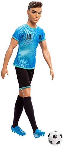 Barbie-FXP02 Quiero Ser, Muñeco Ken Futbolista con accesorios, multicolor (Mattel FXP02)