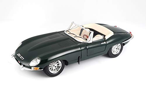 Bburago Jaguar E-Type Cabriolet Verde 1/18 18-12046G, Color (18-12046)