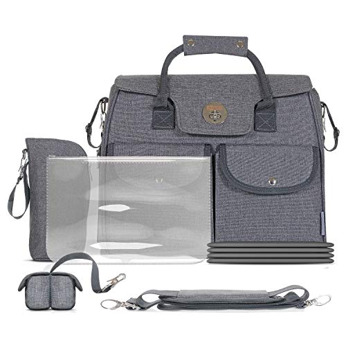 Bolso Cambiador Bebé de Pañales Para Regalo | Acople Para Carrito Universal | Portabiberones | Chupetero; Gris Bolso Cambiador Bebé de Pañales Para Regalo | Acople Para Carrito Universal | Portabiberones | Chupetero; Gris