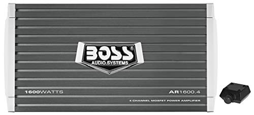 BOSS AR1600.4 4.0channels Coche Alámbrico Gris - Amplificador de Audio (4.0 Canales, 400 W, 0,01%, 105 dB, 160 W, 800 W)