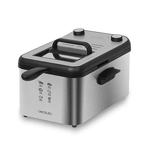 Cecotec Freidora eléctrica CleanFry Infinity 3000. 3 L capacidad de aceite, filtro OilCleaner, 2400 W, cubeta, cestillo de freír y filtro OilCleaner aptos para lavavajillas y Temporizador 30 min. Cecotec Freidora eléctrica CleanFry Infinity 3000. 3 L capacidad de aceite, filtro OilCleaner, 2400 W, cubeta, cestillo de freír y filtro OilCleaner aptos para lavavajillas y Temporizador 30 min.