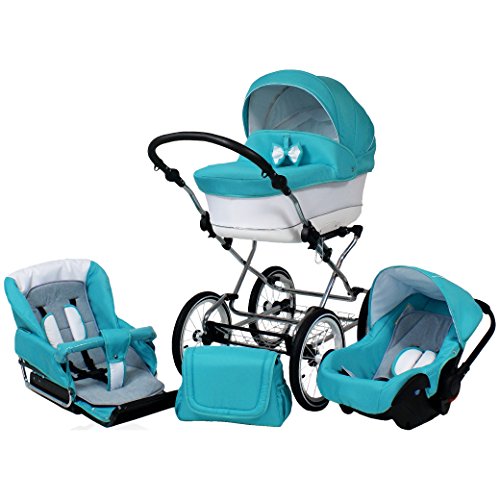 Cochecito bebé 3 piezas: capazo, silla, silla de coche, accesorios. BBtwin Candy. (azul)