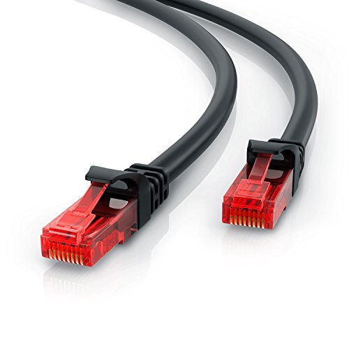 CSL - 5m Cable de Red Gigabit Ethernet LAN Cat.6 RJ45-1000Mbit s - Cable de conexión a Red - UTP - Compatible con Cat.5 Cat.5e Cat.7 - Conmutador Router módem Punto de Acceso -Negro CSL - 5m Cable de Red Gigabit Ethernet LAN Cat.6 RJ45-1000Mbit s - Cable de conexión a Red - UTP - Compatible con Cat.5 Cat.5e Cat.7 - Conmutador Router módem Punto de Acceso -Negro