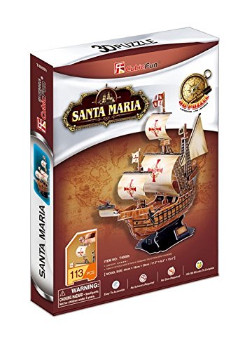 CubicFun- Puzzle 3D Carabela Santa Maria (CPA Toy Group Trading S.L. T4008)