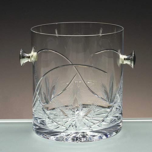 Cubo de Hielo de Cristal - cubitera - Tallado a Mano - colección Recto - pomos en Plata de Ley 925-13x13x13,5 cm. Cubo de Hielo de Cristal - cubitera - Tallado a Mano - colección Recto - pomos en Plata de Ley 925-13x13x13,5 cm.