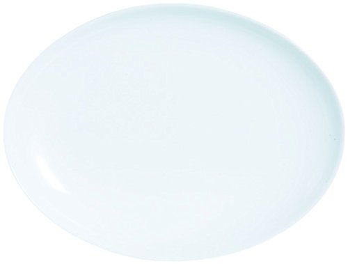 Dajar Diwali Oval Servir 33 x 25 cm, Cristal, Color Blanco, 33 x 25 x 3,1 cm