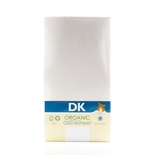 DK Glovesheets 122 x 69cm - 100% Sábana Ajustable para Stokke Sleepi de algodón orgánico, Blanco