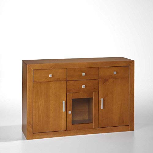 Dogar APARADOR 3 Puertas, 4 CAJONES Medida 86X130X42. Madera Pino Maciza.Color Cerezo Claro Dogar APARADOR 3 Puertas, 4 CAJONES Medida 86X130X42. Madera Pino Maciza.Color Cerezo Claro