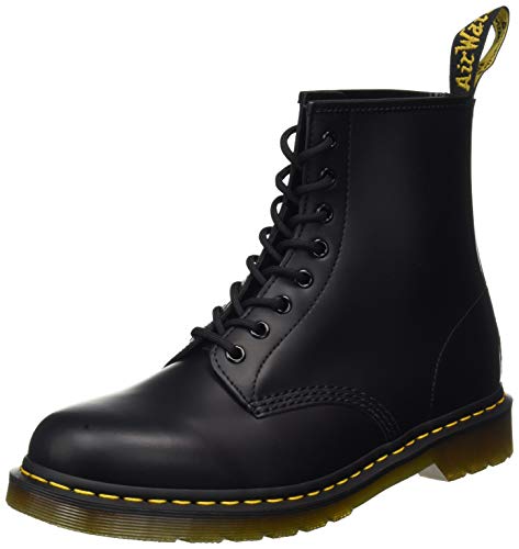 Dr. Martens 1460 - Botas Militares de Mujer, Negro (Black Smooth Leather), 38 EU