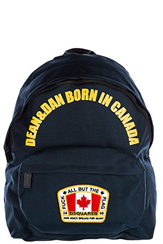 Dsquared2 mochila bolso de hombre en Nylon nuevo Canada blu