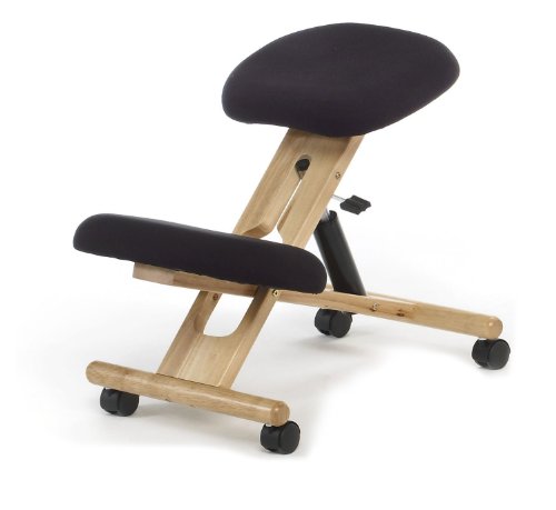 duehome - Silla de oficina ergonomica, silla acabado en color Negro y madera de maya duehome - Silla de oficina ergonomica, silla acabado en color Negro y madera de maya