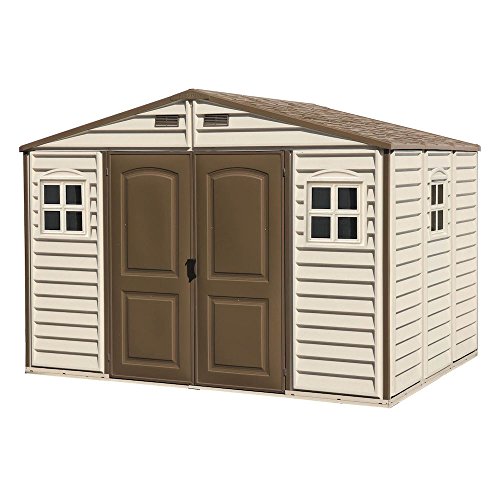 Duramax Caseta de PVC Woodside 10X8, Beige/Marron, 8,02 m² Duramax Caseta de PVC Woodside 10X8, Beige/Marron, 8,02 m²