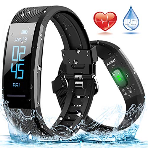 ELEGIANT Pulsera de Actividad Inteligente Reloj Deportivo IP67 para Hombre Mujer con GPS Monitor de Sueño Podómetro Contador Notificación Whatsapps Facebook Llamadas iPhone Huawei Xiaomi Android …