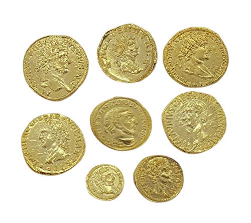 Eurofusioni Monedas Antiguas Romanas chapada de Oro - Set 8 Piezas Eurofusioni Monedas Antiguas Romanas chapada de Oro - Set 8 Piezas