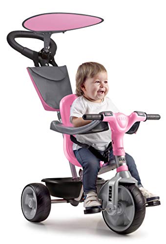 FEBER - Baby Plus Music Pink, Triciclo Rosa para niños y niñas de 9 Meses a 3 años (Famosa 800012132)