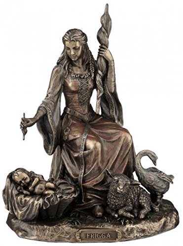 Figura Frigga, diosa nórdica del amor escultura Bronce Veronese Odin Frigg