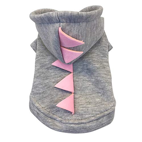 Fossrn Ropa Perro Invierno Chaqueta Disfraz Dinosaurio Sudadera con Capucha Suéter para Mascota Gato Perro Pequeño Yorkshire Toy Chihuahua Mini Fossrn Ropa Perro Invierno Chaqueta Disfraz Dinosaurio Sudadera con Capucha Suéter para Mascota Gato Perro Pequeño Yorkshire Toy Chihuahua Mini