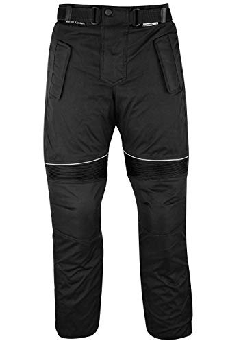 German Wear GW350T - Pantalones de Moto, Negro, 52 EU/L: Tamaño de la cintura - 100 cm