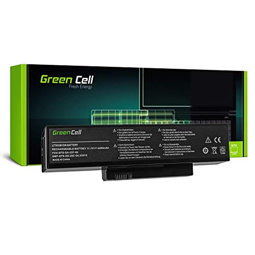 Green Cell® Standard Serie Batería para Fujitsu-Siemens Esprimo Mobile V5515 V5535 V5555 V6515 V6555 Ordenador (6 Celdas 4400mAh 10.8V Negro)