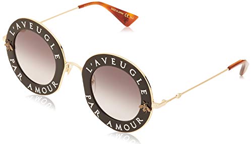 Gucci GG0113S 001 Gafas de sol, Negro (Black/Grey), 44 para Mujer Gucci GG0113S 001 Gafas de sol, Negro (Black/Grey), 44 para Mujer