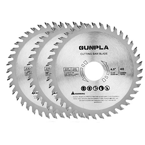 Gunpla 3 Piezas Disco de TCT Hojas de Sierra Circular para Madera Contrachapada 115 mm x 22 mm 40 Dientes