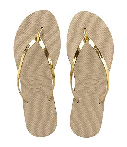 Havaianas You Metallic, Sandalias para Mujer, Dorado (Sand Grey/Light Golden), 39/40 EU Havaianas You Metallic, Sandalias para Mujer, Dorado (Sand Grey/Light Golden), 39/40 EU