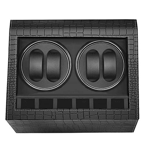 HBselect Caja Relojes Automaticos Silencioso Cajas Giratorias para Relojes (para 4+ 6 Relojes) Negro Clásico Caja De Relojes Mecánicos Caja Bobinadora HBselect Caja Relojes Automaticos Silencioso Cajas Giratorias para Relojes (para 4+ 6 Relojes) Negro Clásico Caja De Relojes Mecánicos Caja Bobinadora