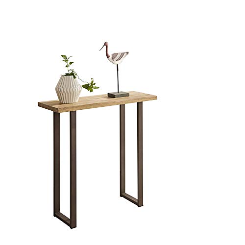 HOGAR24 ES Mueble Recibidor Madera Maciza y Patas metálicas, Estilo Industrial Vintage. HOGAR24 ES Mueble Recibidor Madera Maciza y Patas metálicas, Estilo Industrial Vintage.