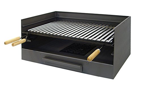 Imex El Zorro Cajón para Barbacoa con Parrilla de INOX, 50 x 40 x 33 cm, GRIS, 71514 Imex El Zorro Cajón para Barbacoa con Parrilla de INOX, 50 x 40 x 33 cm, GRIS, 71514