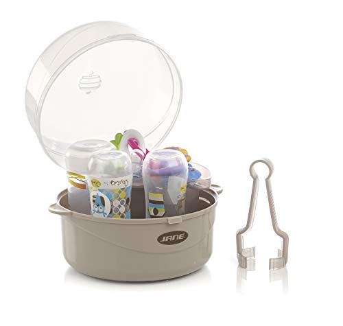 Jané 070144C01 Esterilizador de microondas, con Cesta para Tetinas y Pequeños Accesorios, Capacidad 6 Biberones, Medidas 17 x 19 x 19 cm Jané 070144C01 Esterilizador de microondas, con Cesta para Tetinas y Pequeños Accesorios, Capacidad 6 Biberones, Medidas 17 x 19 x 19 cm