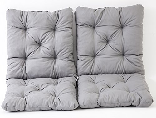 Java Exclusiv Ambientehome Hanko - Juego de 2 cojines con respaldo para silla, 50 x 98 x 8 cm, color gris Java Exclusiv Ambientehome Hanko - Juego de 2 cojines con respaldo para silla, 50 x 98 x 8 cm, color gris
