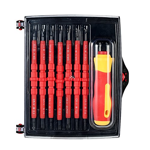 Juego de destornilladores KKmoon 7 en 1 de 1000 V con destornilladores aislados Phillips magnéticos y brocas ranuradas Kit de herramientas de reparación de electricista Juego de destornilladores KKmoon 7 en 1 de 1000 V con destornilladores aislados Phillips magnéticos y brocas ranuradas Kit de herramientas de reparación de electricista