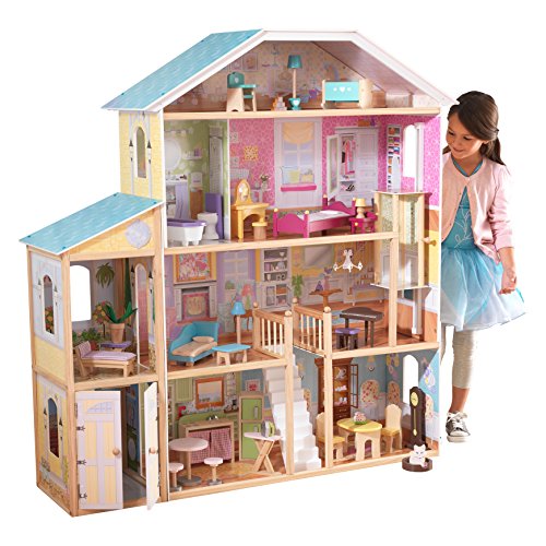 KidKraft- Majestic Mansion Casa de muñecas de madera con muebles y accesorios incluidos, 4 pisos, para muñecas de 30 cm , Color Multicolor ( 65252 ) KidKraft- Majestic Mansion Casa de muñecas de madera con muebles y accesorios incluidos, 4 pisos, para muñecas de 30 cm , Color Multicolor ( 65252 )